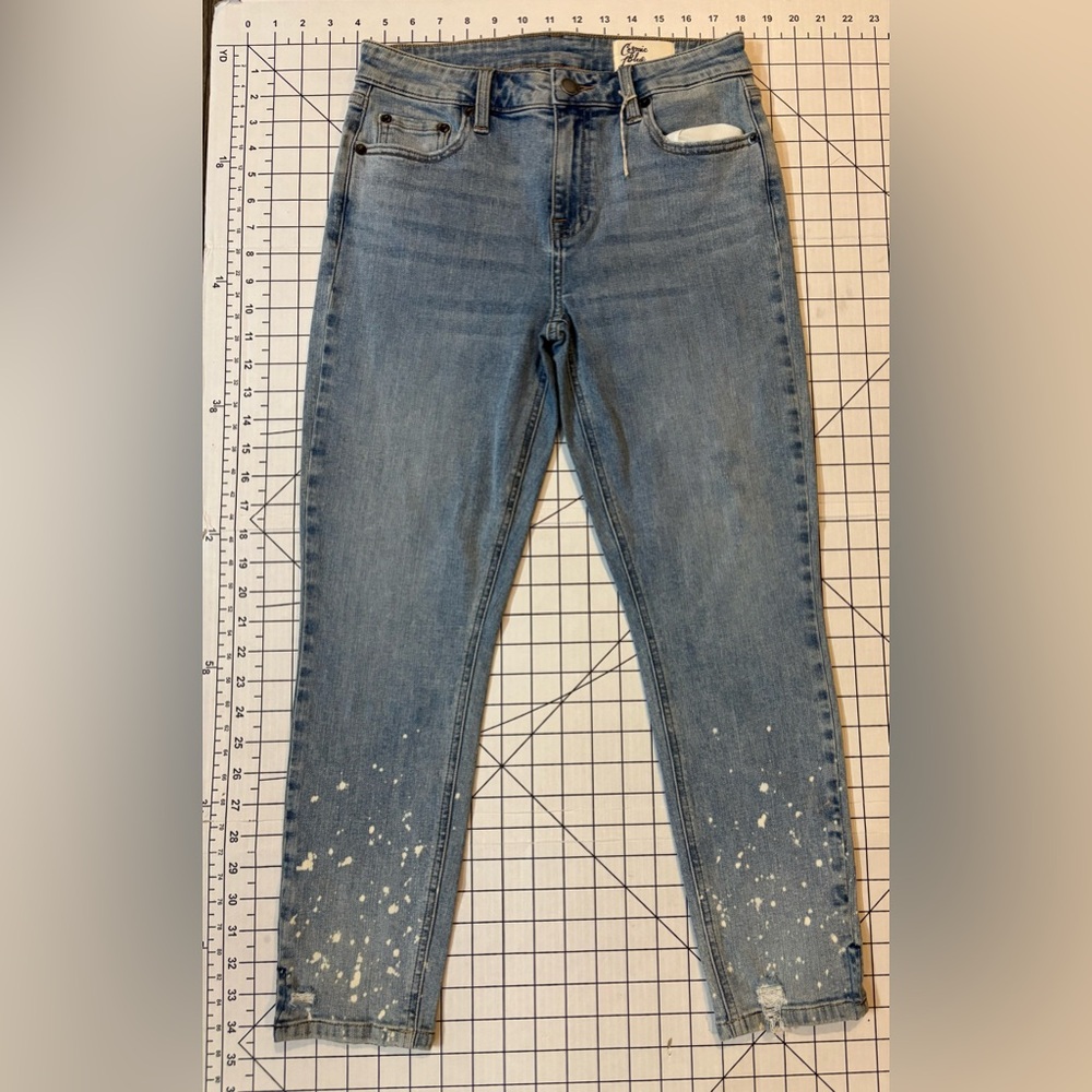 NWOT Cosmic Blue Love by Pistola Women’s Size 27 Distressed Crop Jeans